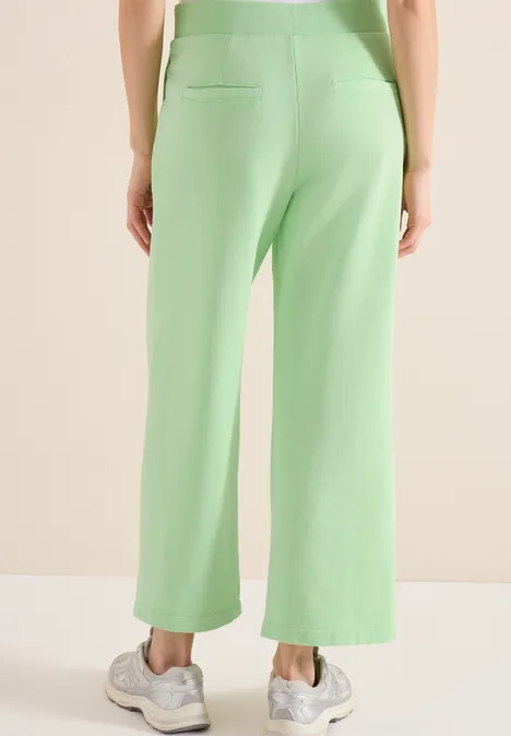 High Waist broek met wijde pijpen in Loose Fit juicy lime