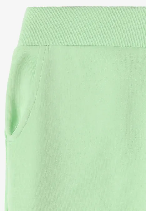 High Waist broek met wijde pijpen in Loose Fit juicy lime