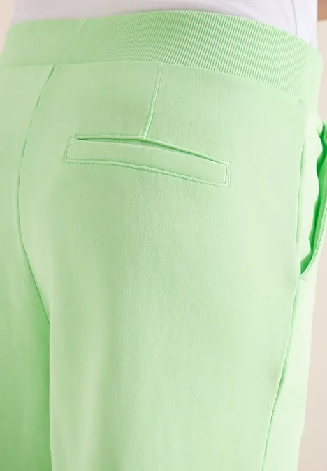 High Waist broek met wijde pijpen in Loose Fit juicy lime