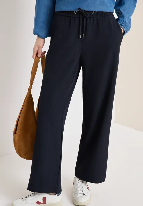 High Waist Straight Leg Pantalon Loose Fit universal blue