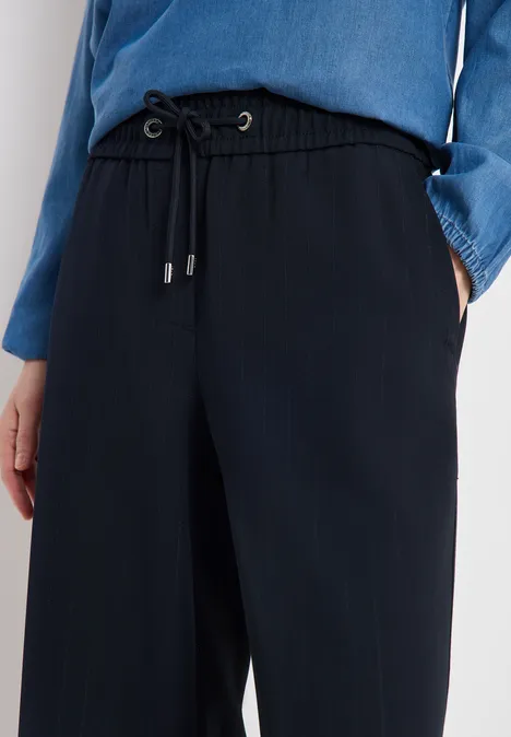 High Waist Straight Leg Pantalon Loose Fit universal blue