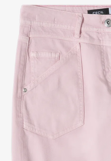 High Waist Barrel Leg Jeans en Loose Fit light blush rose