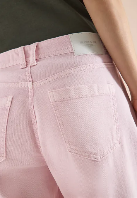 High Waist Barrel Leg Jeans en Loose Fit light blush rose
