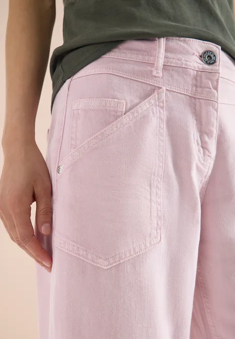 High Waist Barrel Leg Jeans en Loose Fit light blush rose