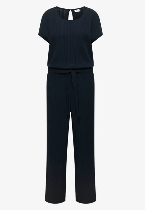 Straight Leg Jumpsuit mit Struktur universal blue