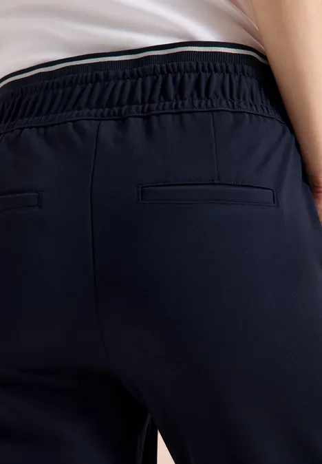 Mid Waist Slim Leg Hose im Casual Fit universal blue