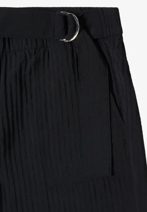 High Waist Wide Leg Hose im Loose Fit Black