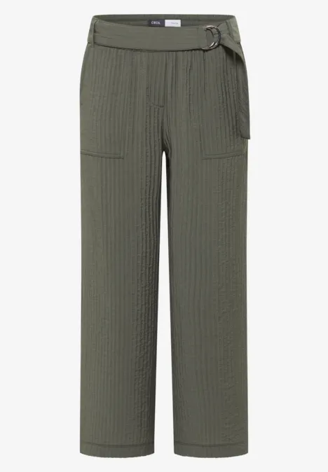 High Waist Wide Leg Pantalon Loose Fit khaki