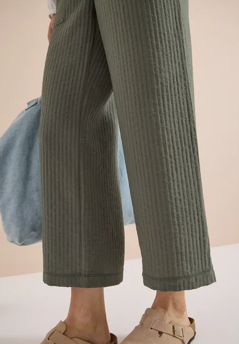 High Waist Wide Leg Pantalon Loose Fit khaki