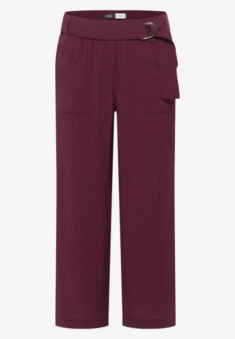 High Waist Wide Leg Hose im Loose Fit sweet grape red