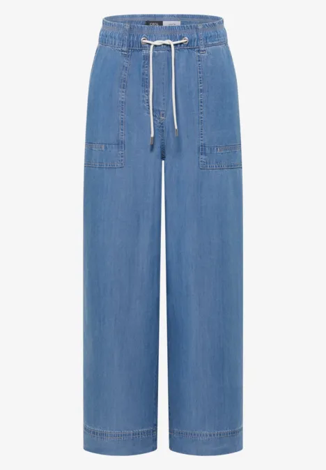 High Waist Wide Leg Hose im Loose Fit mid blue wash High Waist Wide Leg Hose im Loose Fit mid blue wash