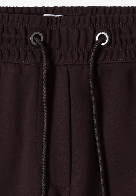 Schwarze Sweatpants mit elastischem Bund und Kordelzug