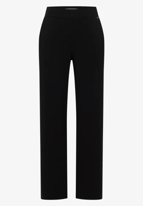 Pantalon noir droit à taille haute