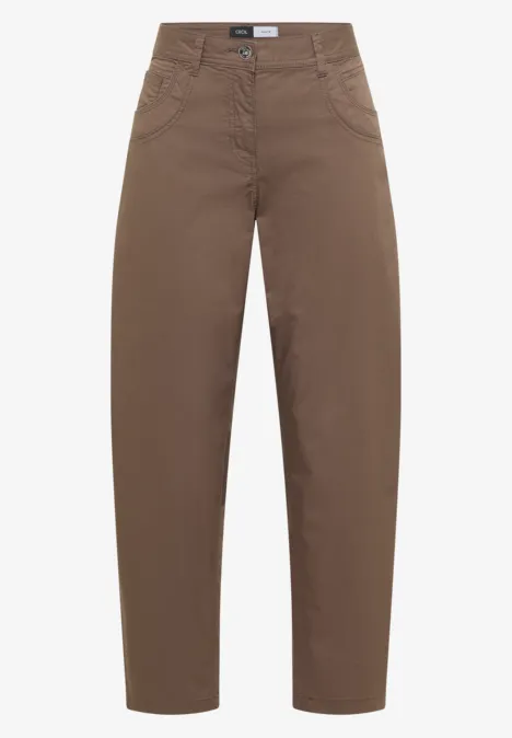 Pantalon marron droit en coton