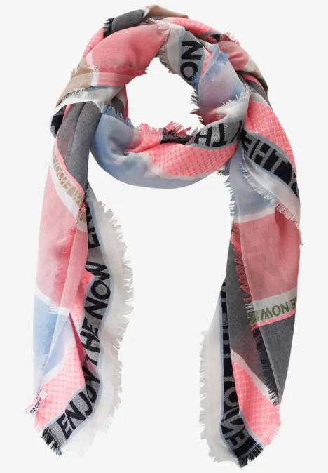 Foulard carré rose grapefruit