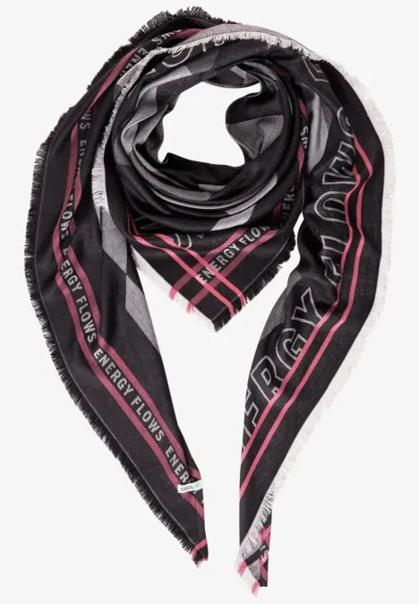 Foulard triangulaire avec imprimé Black