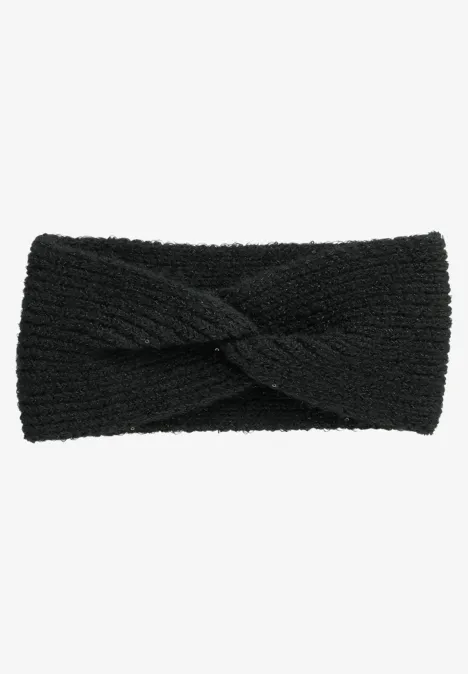 Bandeau avec fils pailletés Black