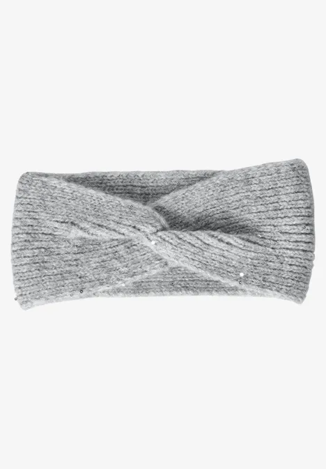 Bandeau avec fils pailletés mineral grey melange