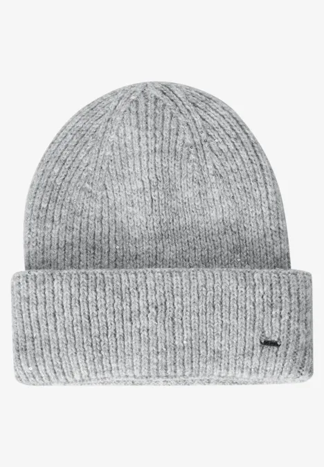 Bonnet en tricot avec paillettes mineral grey melange