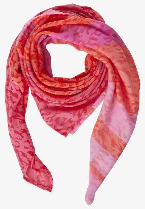 Foulard au look dévoré pink sorbet