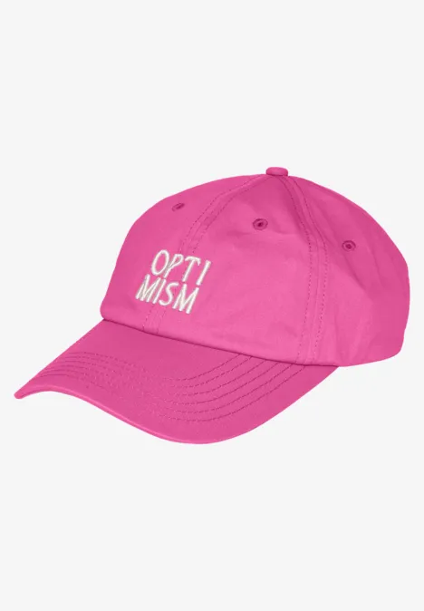 Casquette avec wording bloomy pink