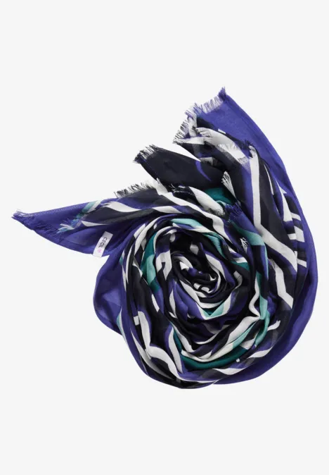 Bedruckter Schal universal blue