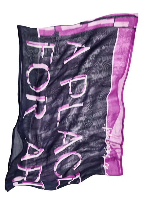 Foulard loop imprimé iced violet