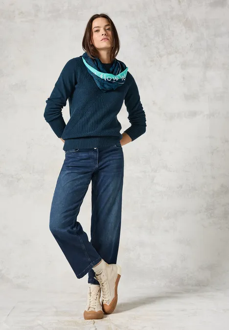 Bedruckter Loop Schal atlantic green