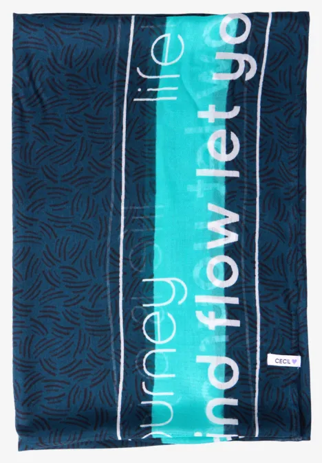 Bedruckter Loop Schal atlantic green