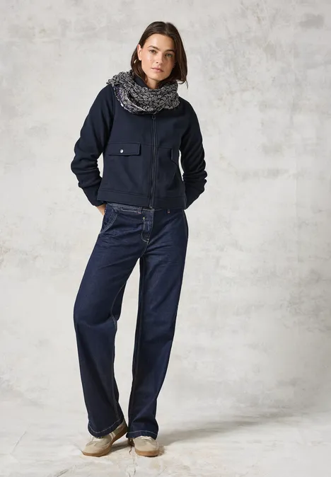 Bedruckter Loop Schal deep charcoal grey