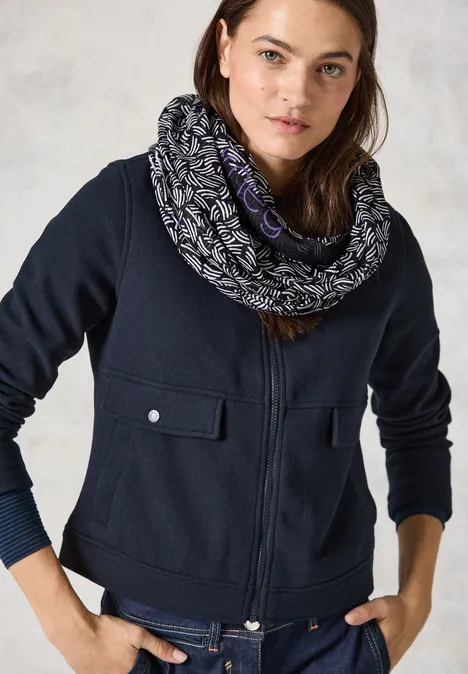 Bedruckter Loop Schal deep charcoal grey