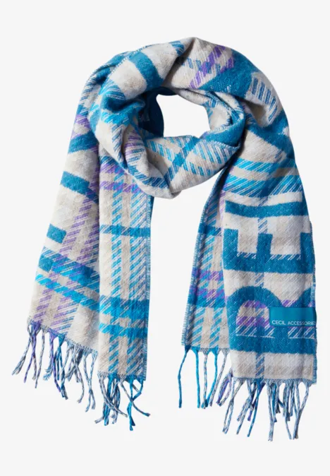 Jaquard-Schal celestial aqua blue