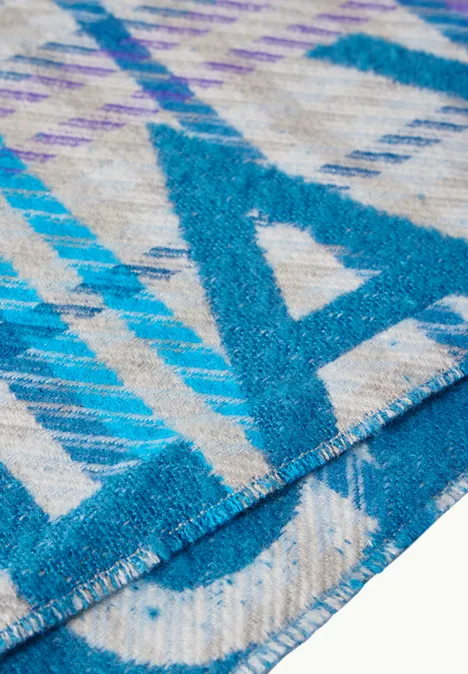 Jaquard-Schal celestial aqua blue