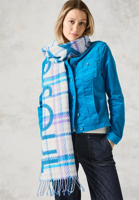 Jaquard-Schal celestial aqua blue