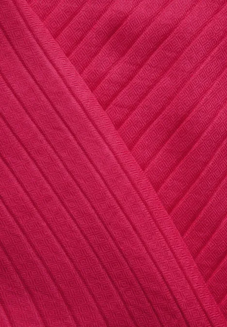 Plissée-Schal granita red