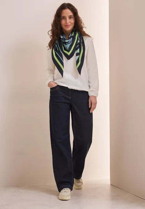 Gemustertes Tuch dark navy blue