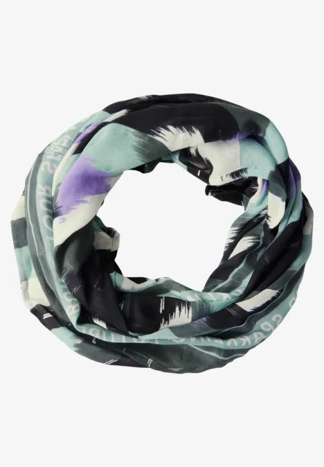 Loop-Schal mit Folienprint active khaki