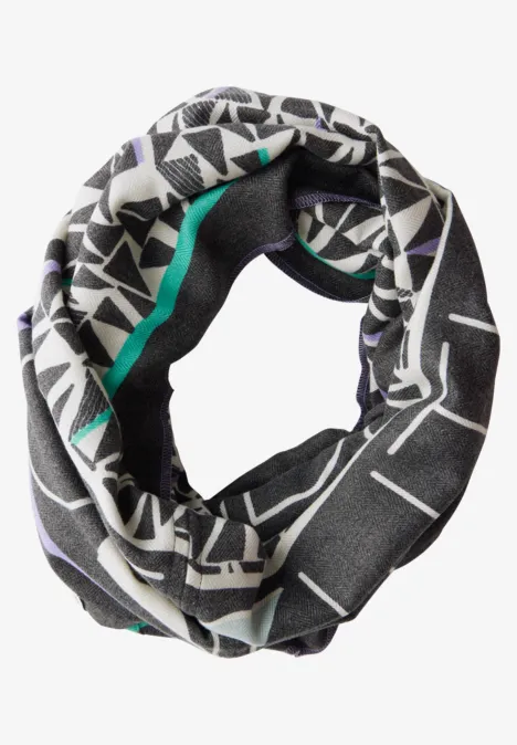 Loop-Schal mit Print Black