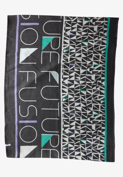 Loop-Schal mit Print Black