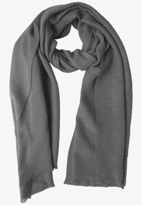 Plissée-Schal platinum grey mel.