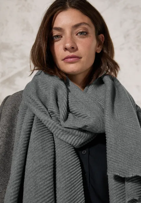 Plissée-Schal platinum grey mel.