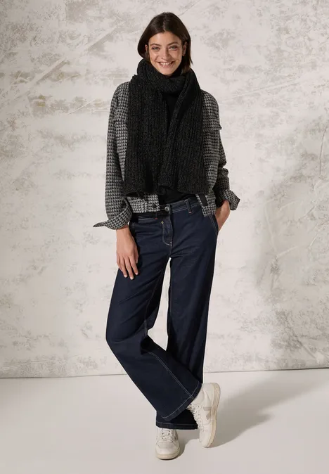 Chenille Schal Black