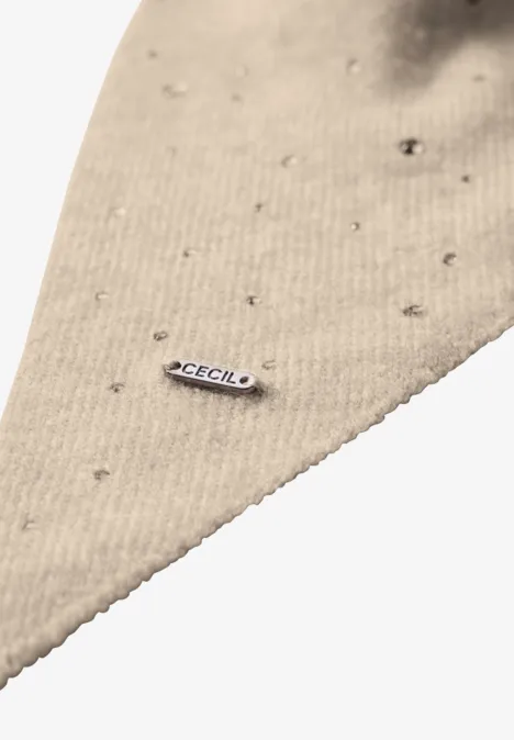 Glitzerndes Dreieckstuch desert beige melange