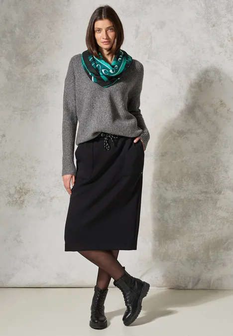 Bedruckter Loop Schal Black