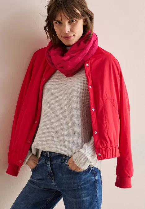 Foulard loop rayé granita red