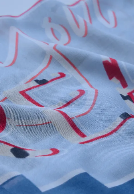 Foulard imprimé fresh light blue