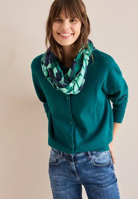 Loop-Schal mit Folien-Print sea green