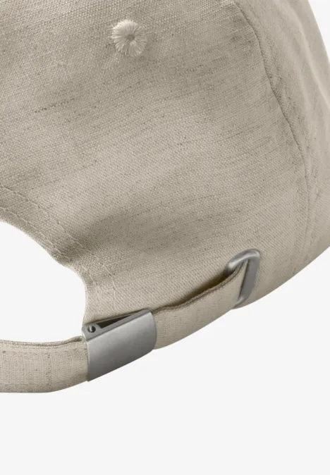 Casquette en lin pumice beige