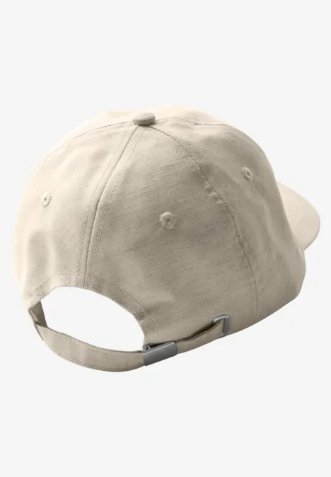 Casquette en lin pumice beige