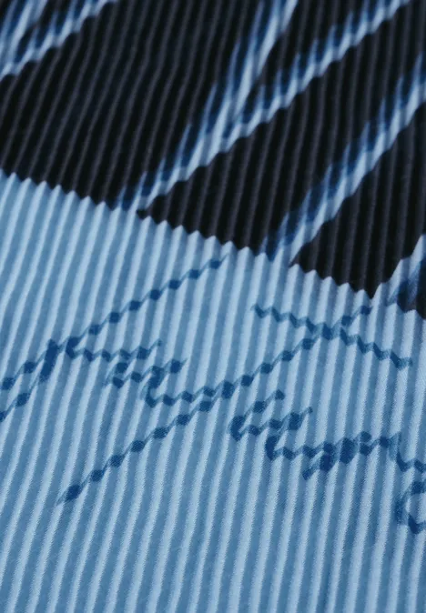 Foulard plissé universal blue